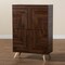 Baxton Studio Graceland Mid-Century Modern Transitional Walnut Brown Finished Wood Shoe Cabinet 233-13274-ZORO - alternate 9
